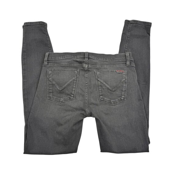 Hudson Krista Super Skinny Low-Rise Gray Distressed Wash Jeans Women's Size 28 - Picture 4 of 8